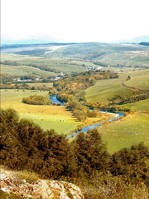 The Stinchar Valley in the beautiful carrick countryside of South Ayrshire, Scotland